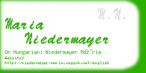 maria niedermayer business card